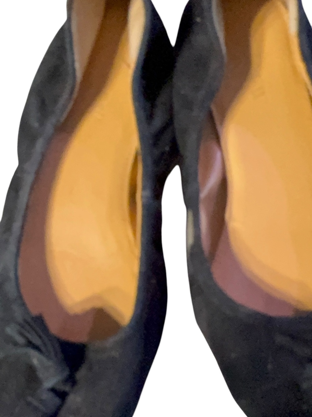 Women's Black Suede Pointed Toe Tassel Ballet Flats - Picture 6 of 16